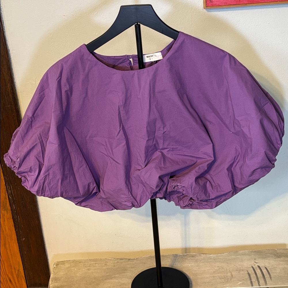 Mikoh Purple Balloon Sleeve Blouse